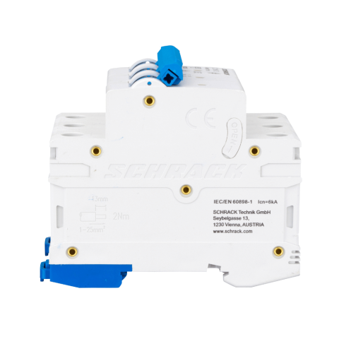 Intrerupator automat modular (MCB) AMPARO, 6kA, C 16A, 3 poli, SCHRACK AM617316 [1]