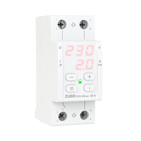 Contoare si Relee Electrice - Siguranta electrica automata ZUBR CV2-63 Red cu functie TrueRMS
