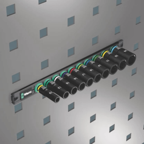 Set de chei tubulare de impact lungi pe sina magnetica, 9660, 3/8, 10 piese, Wera 05005590001 [2]