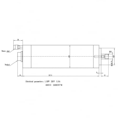 Spindle CNC 0.8/1.5kw 220V ER11 racire apa [9]