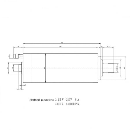 Spindle CNC 2.2/3kw 220V ER20 racire apa [2]