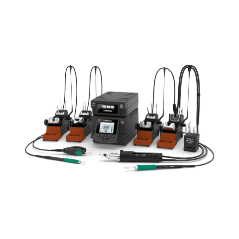 Statii de Lipit - Statie de lipit si dezlipit, 4 posturi, 150W per unealta, 90-450°C, ESD Safe, JBC DMPSE-2QD