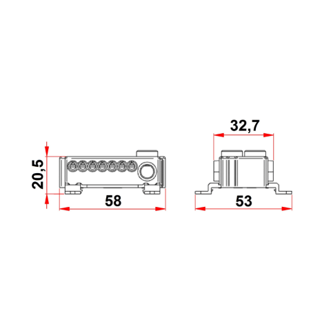 Clema cu conexiune rapida, Cu, 2x25 mmp, 14x4 mmp, albastru, SCHRACK IK021078 [1]