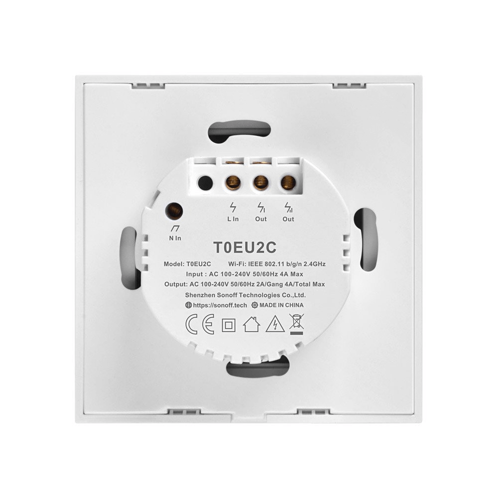 SONOFF MOD. T0EU2C INTERRUTTORE SMART 2 TASTI - Nonsoloinformatica