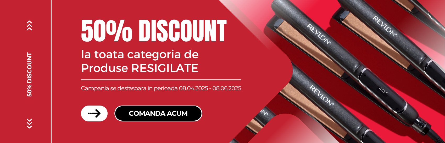 50% DISCOUNT LA TOATA CATEGORIA DE RESIGILATE