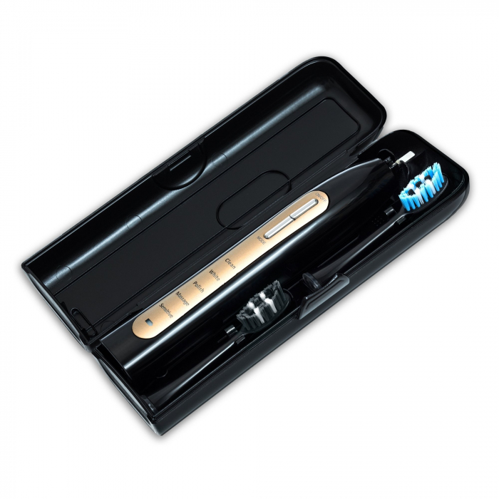 Periuta de dinti electrica VITAMMY Aurum, 96000 vibratii/min, 5 moduri de periaj, incarcare wireless Negru/Auriu [4]