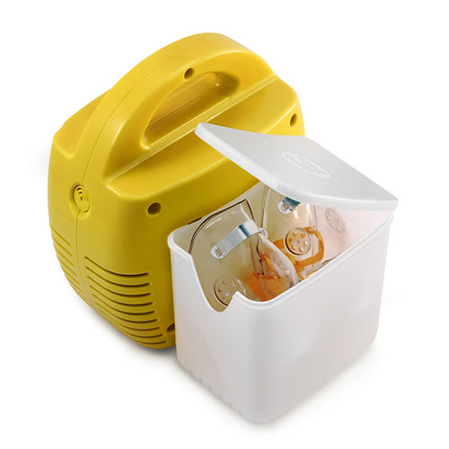 Aparat aerosoli Little Doctor LD 211C, cu compresor, galben, cutie pentru accesorii, 3 dispensere, 3 masti [2]