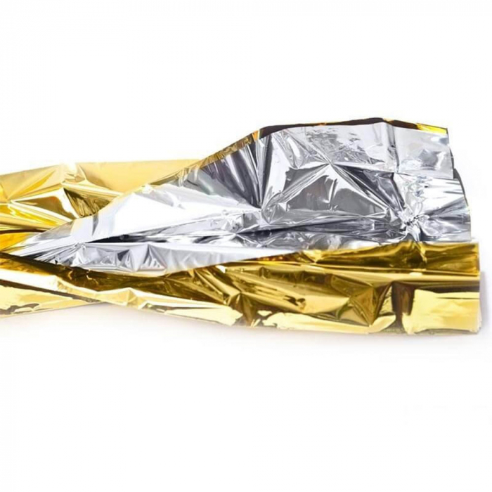 Patura termica pentru situatii de urgenta, 220x140 cm, 2 fete, 10 bucati [4]