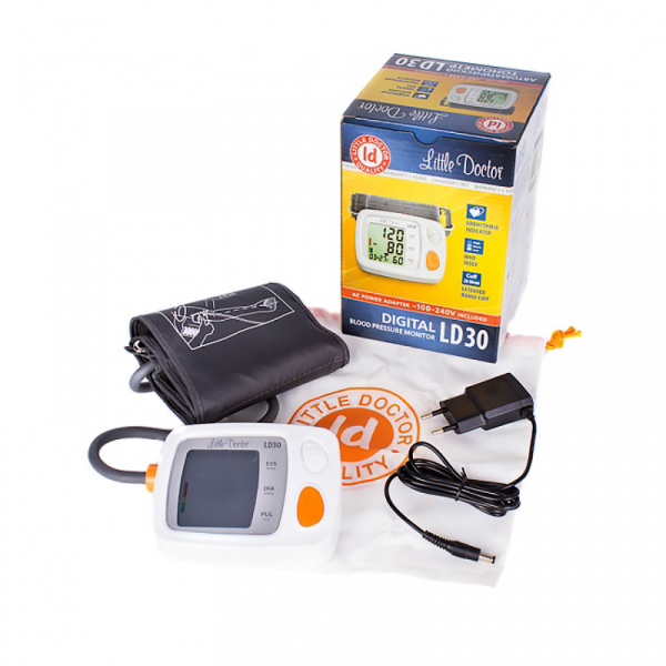 Tensiometru electronic de brat Little Doctor LD 30, Validat clinic BHS, adaptor inclus, Afisaj LCD, Memorare 60 de valori, Algoritm Fuzzy, Detectare Aritmie [3]