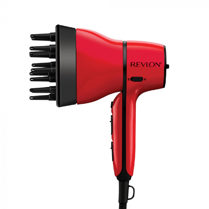 Uscator de par Revlon Airflow Control RVDR5320E, concentrator incorporat cu rotire la 90 grade, difuzor pentru volum, 2 viteze, 3 trepte de temperatura, Rosu [8]