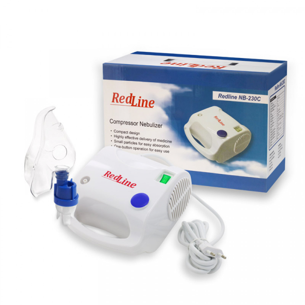 Aparat aerosoli RedLine NB-230C PRO, masca copii si adulti, kit PRO cu furtun de 6m si masca bebelusi, nebulizator cu compresor [4]