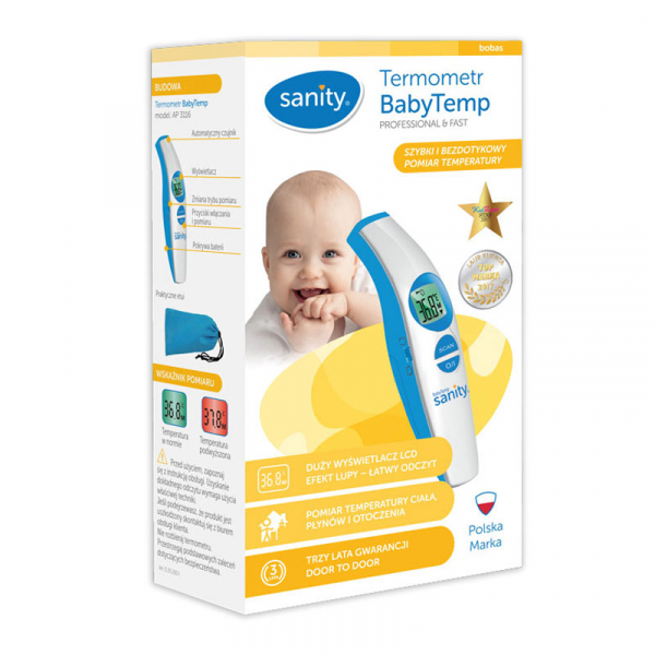 Termometru de frunte, fara contact cu scanare infrarosu Sanity BabyTemp [3]
