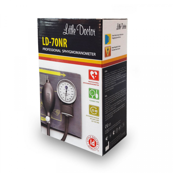 Tensiometru mecanic Little Doctor LD 70NR, profesional, manseta LARGE 25 - 40 cm, fara stetoscop, manometru din metal [4]