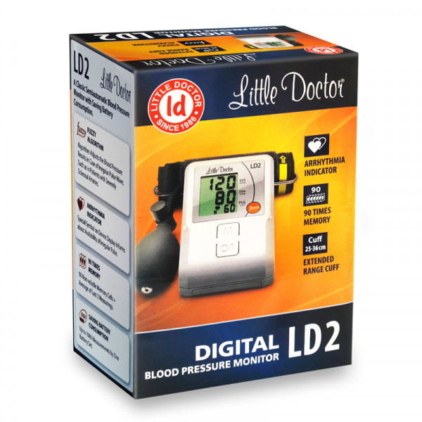 Tensiometru de brat Little Doctor LD2, semiautomat, afisaj LCD, memorare 90 de valori, alb [5]
