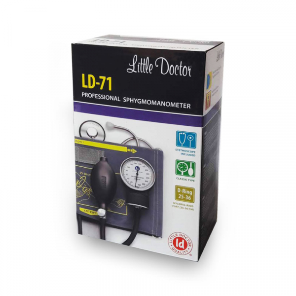 Tensiometru mecanic Little Doctor LD 71 profesional, stetoscop inclus, manometru din metal, husa de transport [4]