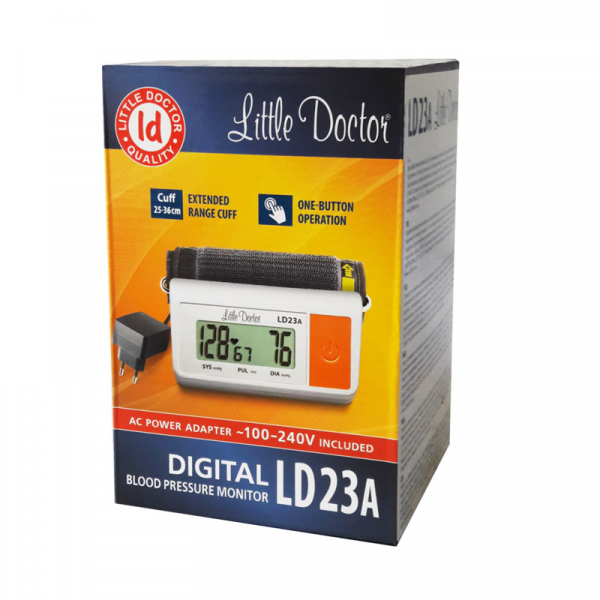 Tensiometru electronic de brat Little Doctor LD 23A, alimentator inclus, Afisaj LCD, Algoritm Fuzzy, Un singur buton de operare, Validat BHS, Alb [3]
