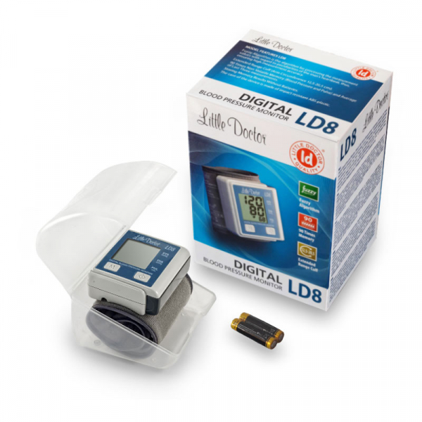 Tensiometru electronic de incheietura Little Doctor LD 8, Afisaj LCD, Memorare 90 de valori, Algoritm Fuzzy, Cutie de depozitare [2]