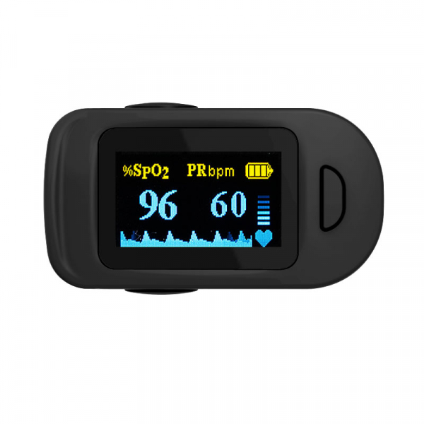 Pulsoximetru RedLine FS20C, negru, indica nivelul de saturatie a oxigenului, masoara rata pulsului [2]