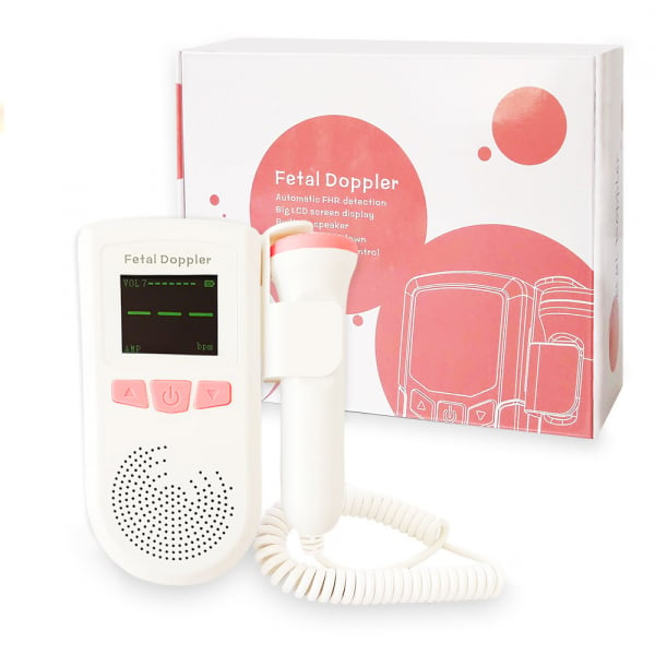 Monitor Fetal Doppler RedLine AD51A, pentru monitorizarea functiilor vitale, alb/roz [2]