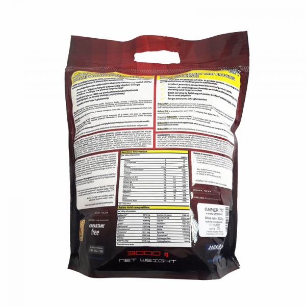Supliment de proteine Megabol Gainer 737, 3 kg, gainer puternic si complex pentru cresterea masei musculare [3]