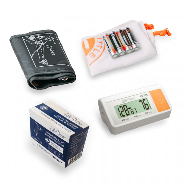 Tensiometru electronic de brat Little Doctor LD 23A, alimentator inclus, Afisaj LCD, Algoritm Fuzzy, Un singur buton de operare, Validat BHS, Alb [2]