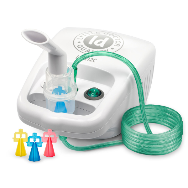 Aparat aerosoli cu compresor Little Doctor LD-212C Pro, 3 masti, 3 dispensere, furtun 6 m, Alb [2]