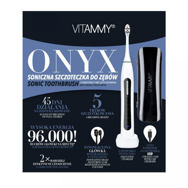 Periuta de dinti electrica VITAMMY Onyx, 96000 vibratii/min, 5 moduri de periaj [5]