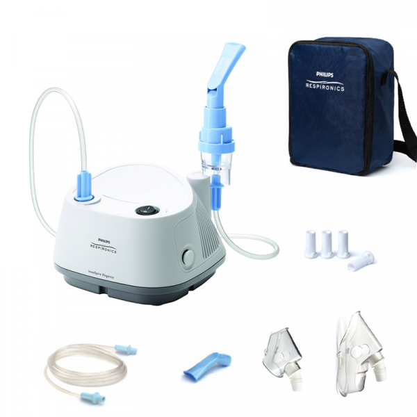 Aparat aerosoli cu compresor Philips Respironics InnoSpire Elegance,  MMAD 2.90 μm, Operare Continua, Sistem Active Venturi [2]
