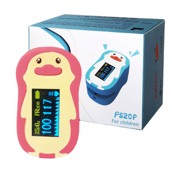 Pulsoximetru RedLine FS20P, pentru copii 2-12 ani, roz, Indica nivelul de saturatie a oxigenului din sange, Masoara rata pulsului [3]