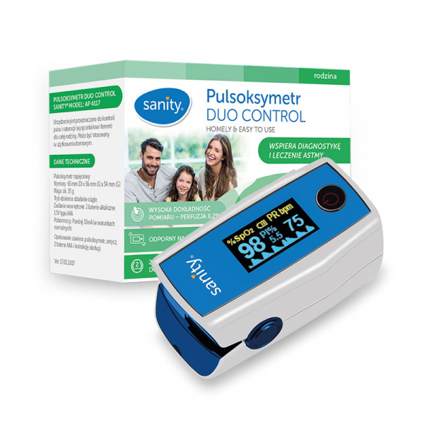 Pulsoximetru Sanity Duo Control, copii 3 ani + si adulti, masoara nivelul de saturatie a oxigenului si rata pulsului, Ecran OLED [2]