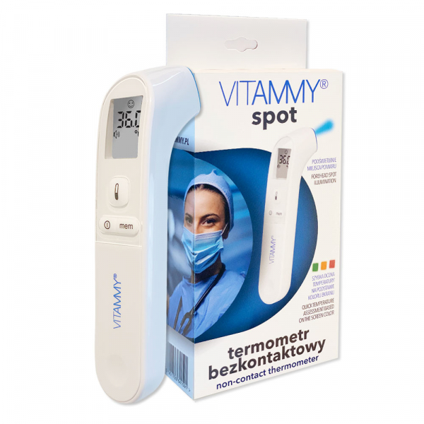 Termometru non-contact Vitammy Spot, tehnologie infrarosu, pentru frunte, uz casnic si profesional [1]