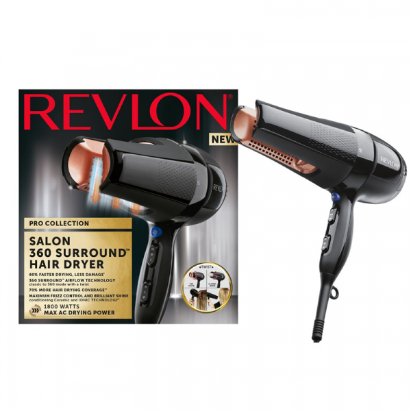 Uscator de par REVLON Salon 360 Surround RVDR5206E, 2 viteze, 3 trepte de temperatura [4]