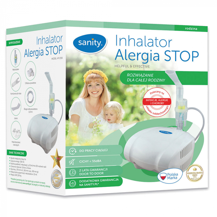 Aparat aerosoli cu compresor Sanity Alergia Stop Inhaler, MMAD 3 µm, cupa medicamente 10 ml [6]