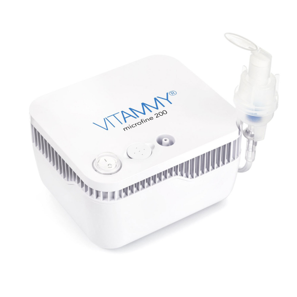 Aparat aerosoli VITAMMY Microfine 200, nebulizator cu compresor, masca copii si adulti, MMAD 3.16 μm, Alb [4]