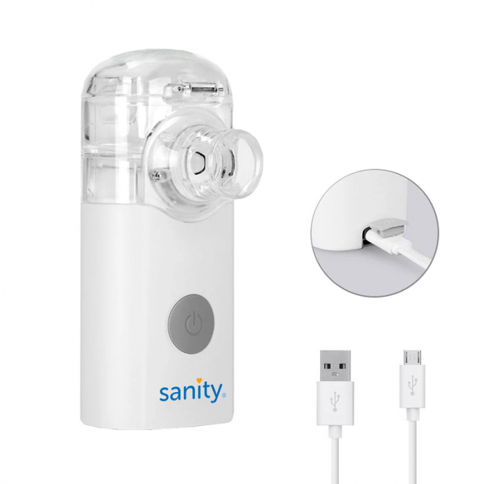 Aparat aerosoli cu tehnologie mesh Sanity Silent Mesh AP 2717 PRO, dimensiuni reduse, cablu USB [3]