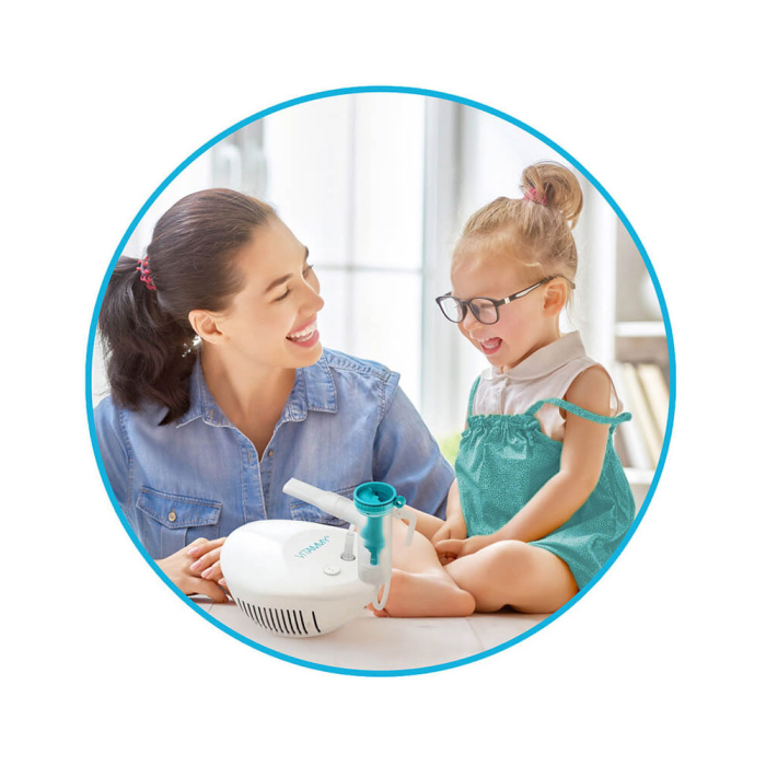 Aparat de aerosoli Vitammy eNEB, nebulizator cu compresor, 3 moduri de nebulizare, 3 masti, piesa bucala, furtun de 1.6 m, 5 filtre aer, oprire automata [9]