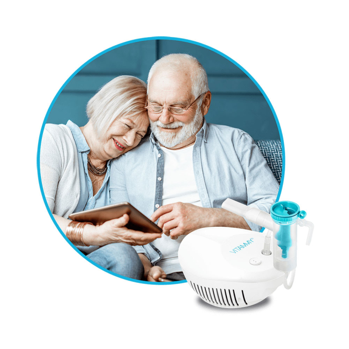 Aparat de aerosoli Vitammy eNEB, nebulizator cu compresor, 3 moduri de nebulizare, 3 masti, piesa bucala, furtun de 1.6 m, 5 filtre aer, oprire automata [7]