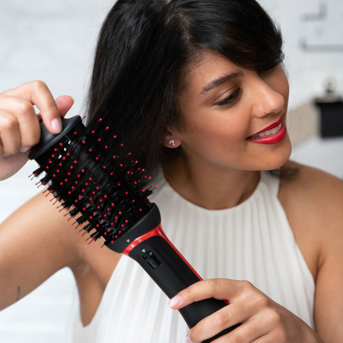 Aparat de coafat multifunctional REVLON One-Step Blow-Dry Multi Styler RVDR5333E, 3 capete detasabile, 4 trepte temperatura, pentru toate tipurile si lungimile de par [15]