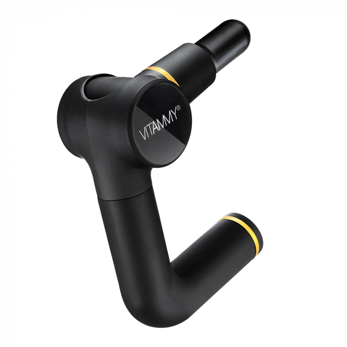 Aparat de masaj ergonomic tip pistol Vitammy Body 6, portabil, 4 capete de masaj, 5 trepte de viteza, baterie litiu-ion, USB-C, Negru [3]