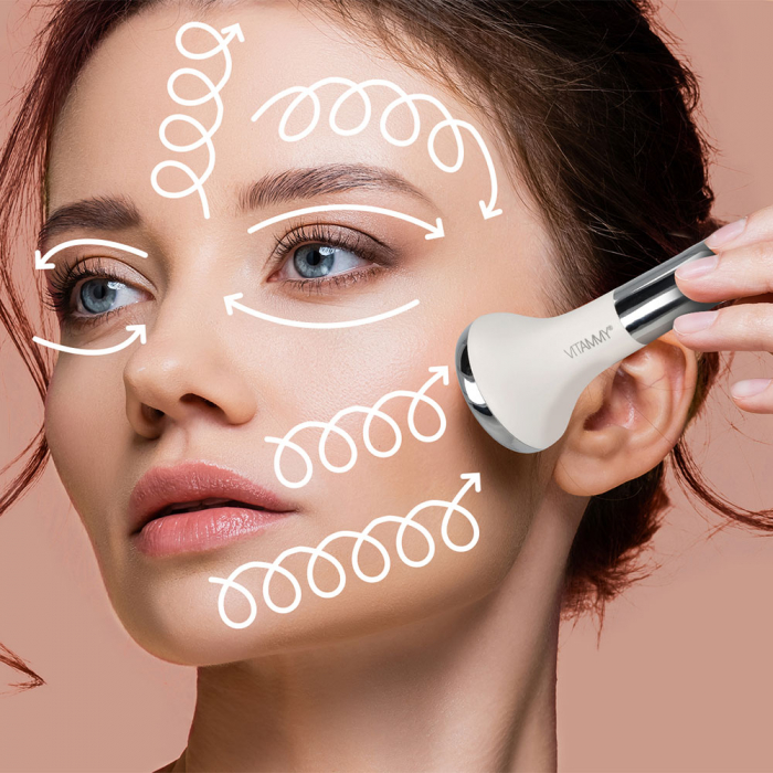 Aparat de masaj facial multifunctional Vitammy Smufa, pentru curatare, hidratare, hranire, lifting si efect anti-imbatranire, tehnologie cu microcurent, activare prin atingere [11]