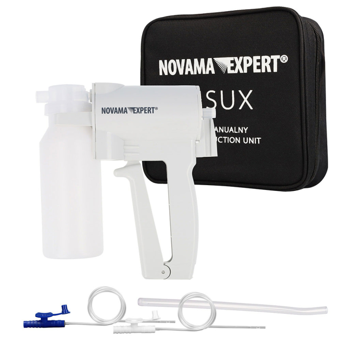 Aspirator medical manual tip pistol Novama Expert MSUX 7B-1, portabil, 3 tuburi de aspiratie diferite, 200 ml, fara alimentare, husa inclusa [1]