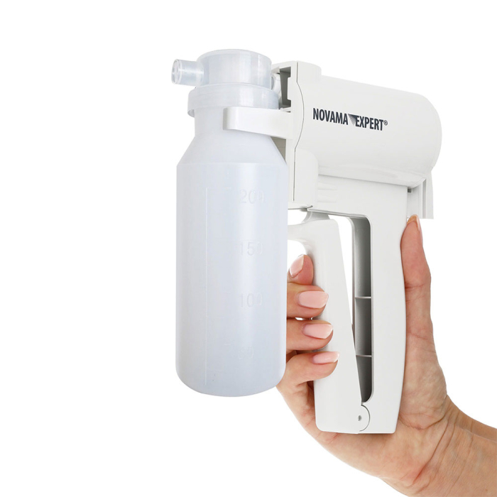 Aspirator medical manual tip pistol Novama Expert MSUX 7B-1, portabil, 3 tuburi de aspiratie diferite, 200 ml, fara alimentare, husa inclusa [5]