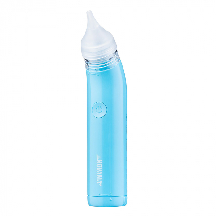 Aspirator nazal electric Novama Pingo Spark, pentru copii 0-12 ani, 2 varfuri silicon, iluminare LED, cu baterii, Albastru [6]