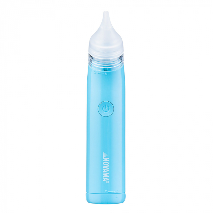 Aspirator nazal electric Novama Pingo Spark, pentru copii 0-12 ani, 2 varfuri silicon, iluminare LED, cu baterii, Albastru [4]