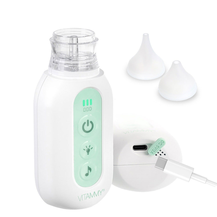 Aspirator nazal electric Vitammy Picolino 7, pentru copii din prima zi de viata, 2 capete de schimb, 3 niveluri de putere, 12 melodii, iluminare colorata, incarcare USB-C [3]