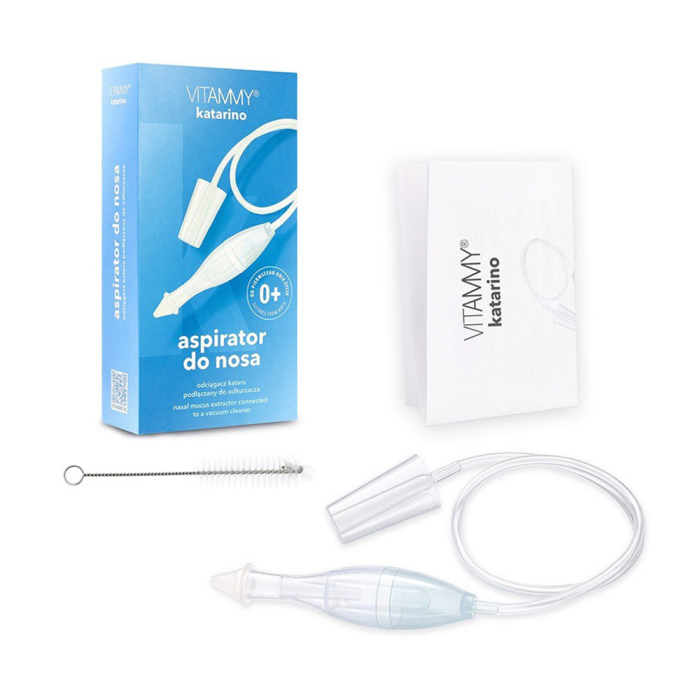 Aspirator nazal Vitammy Katarino, cu conectare la aspiratorul de uz casnic, varf moale din silicon, eficient si igienic, perie de curatare [8]