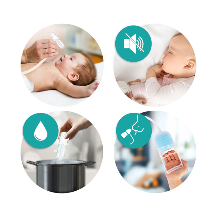 Aspirator nazal Vitammy Nosalino, cu pompa manuala, pentru bebelusi si copii, portabil, capacitate mare a recipientului, igienic, fara incarcare [7]