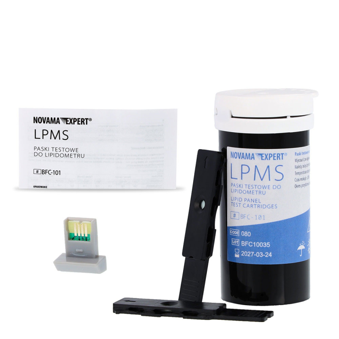 Benzi de testare pentru lipidometru Novama Expert LPMS, TC HDL TG LDL, cu cip de codare, 10 bucati [2]