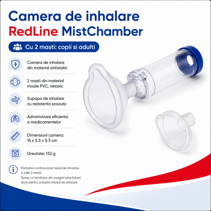Camera de inhalare RedLine MistChamber, 2 masti: copii si adulti [2]