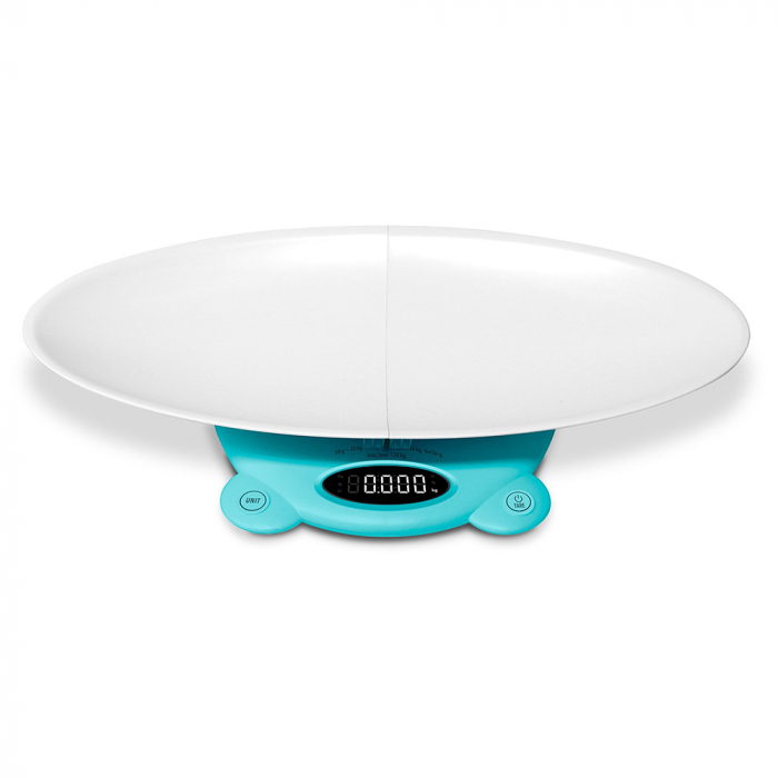 Cantar electronic Vitammy Babycinno, 4 in 1, pentru nou-nascuti, bebelusi, copii si adulti, tava detasabila, ecran LCD, greutate maxima 120 kg, Turcoaz [4]